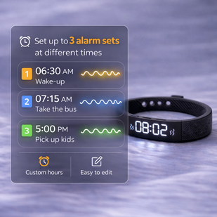 Set up to 3 vibration alarm reminders